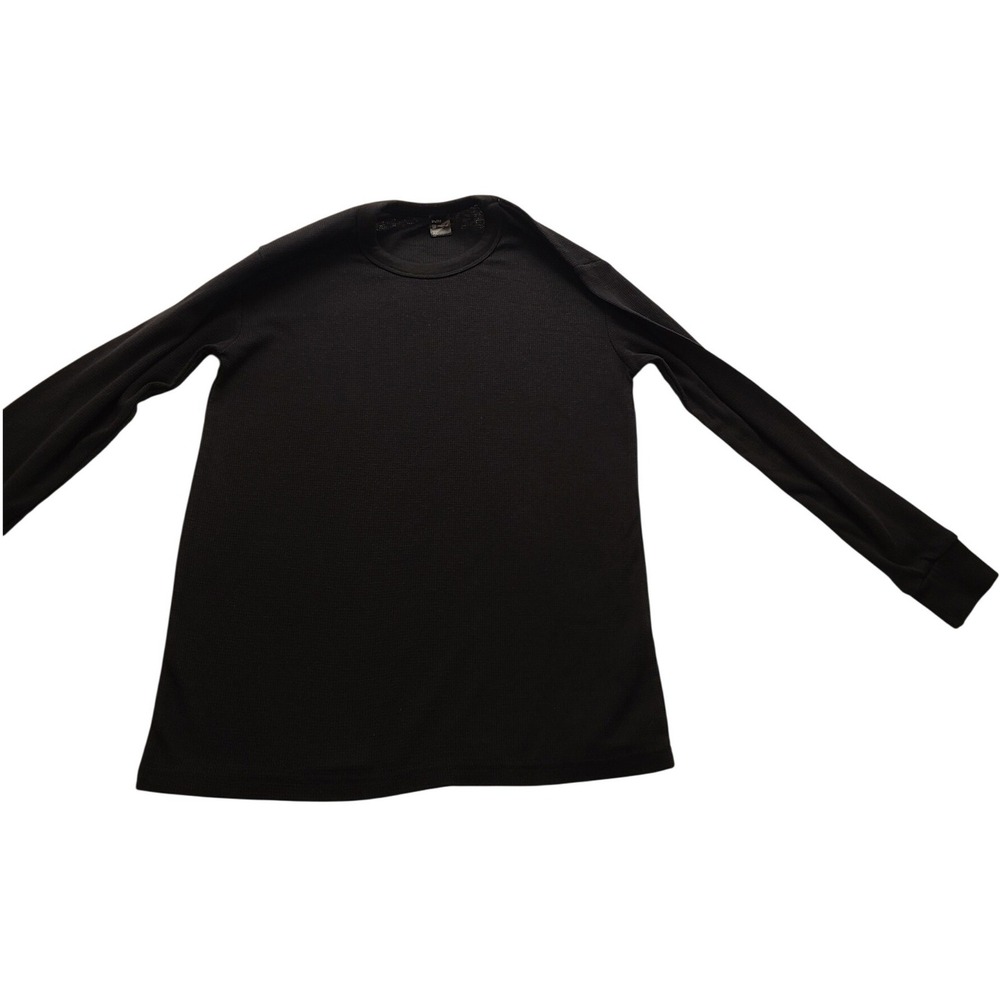 Trufit Thermal Long Sleeve Shirt Men's XL Black Waffle Knit‎ Base Layer Casual